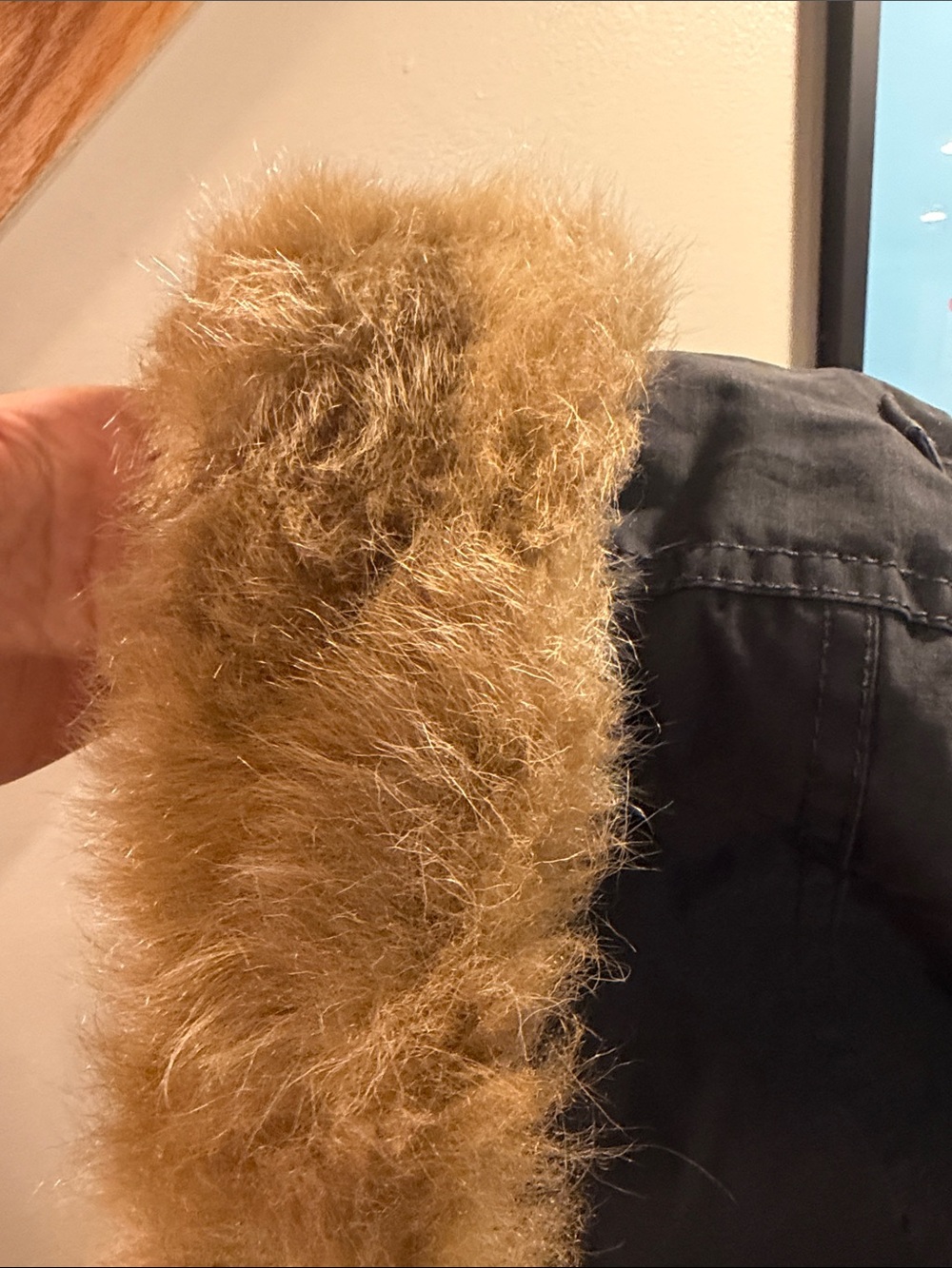 J. Crew Men's Military-Style Parka in Charcoal with Faux-Fur Trim - Picture 14 of 15